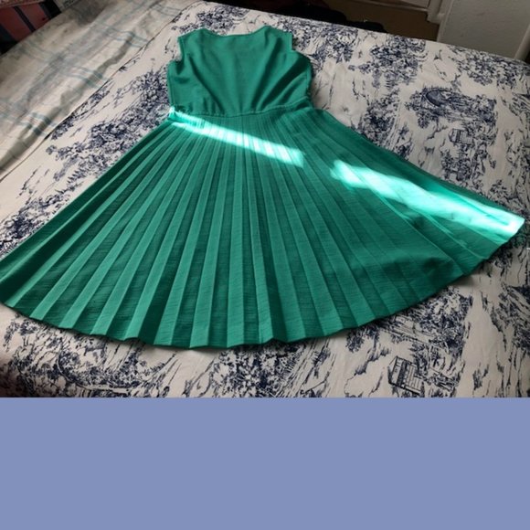 Petites by Butte Vintage Jade Green Dress & Jacket - Picture 3 of 14